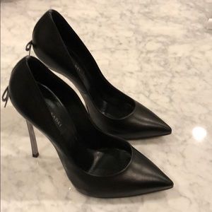 Brand New Casadei Black Leather Pumps